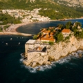 Aerial View of Aman Sveti Stefan Hotel in Montenegro