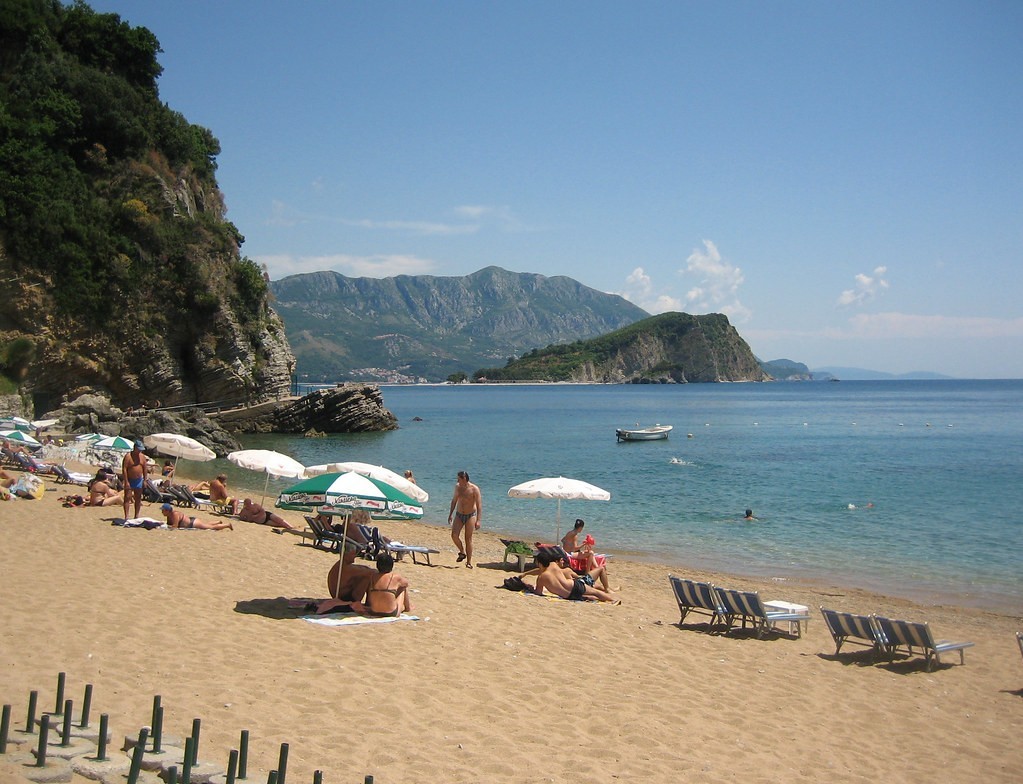 Most beautiful town in Montenegro mogren beach