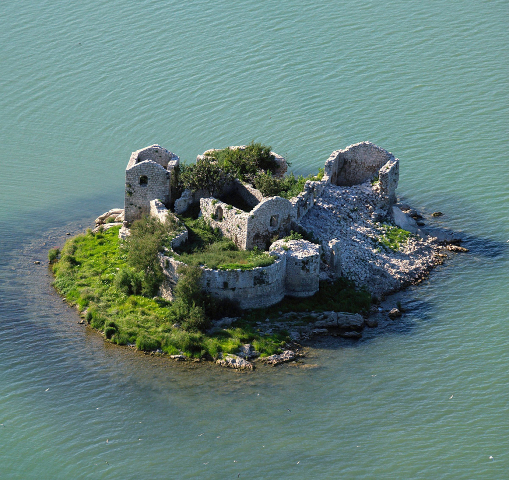 A photo of Grmožur Island, Skadar Lake. 