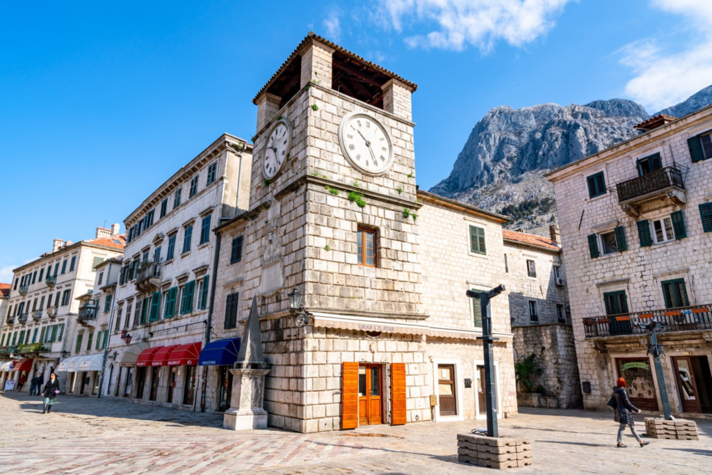 A tower in the Old Town of Kotor