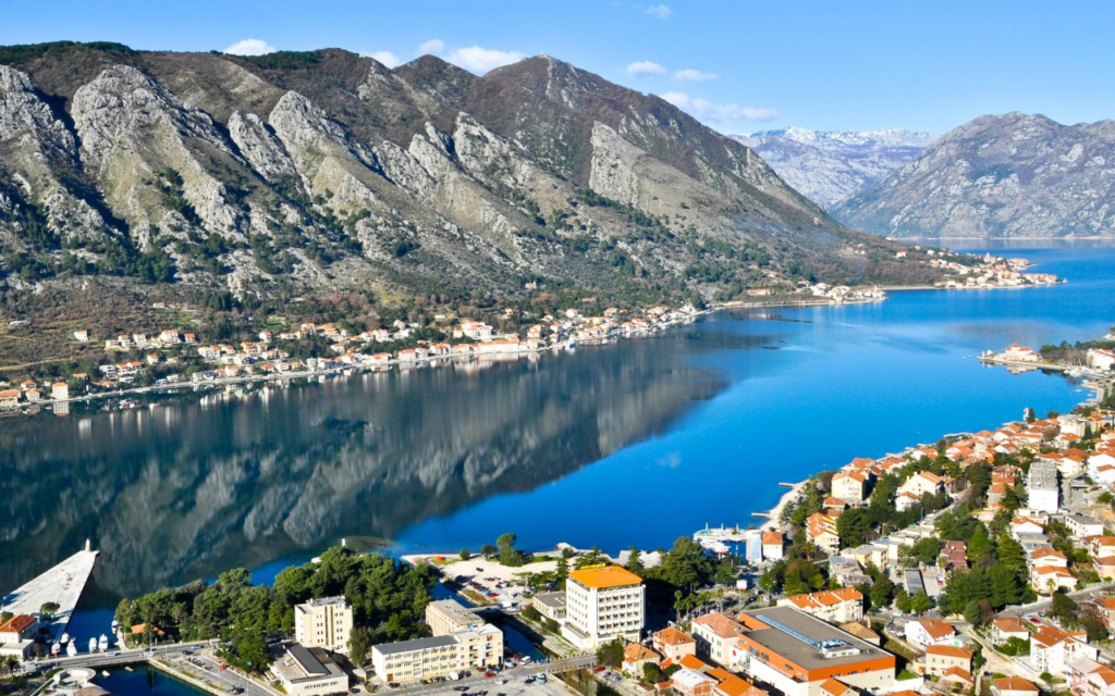 Wide view of the Bay of Kotor 