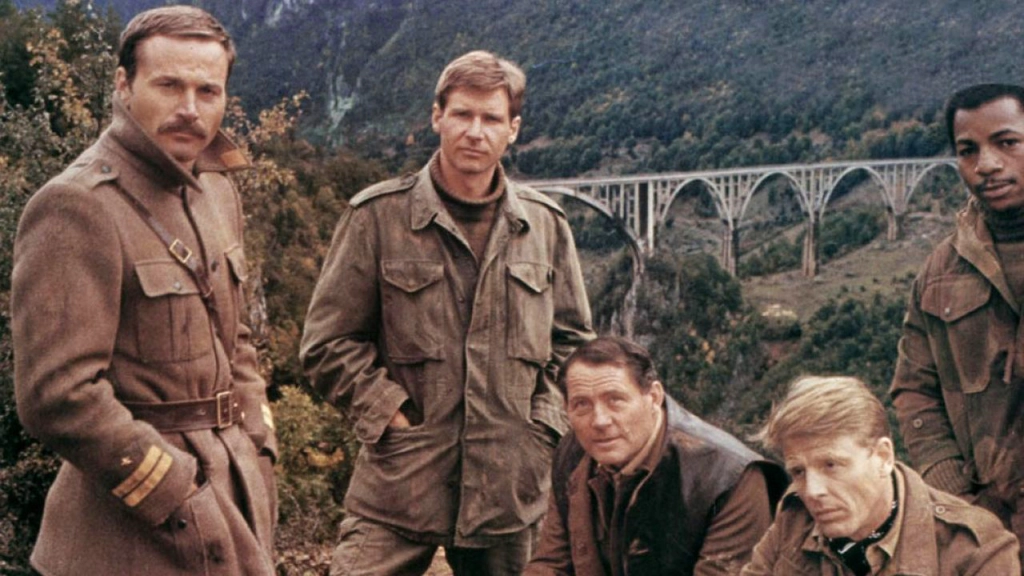 Cast and crew in front of Tara bridge