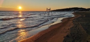 Ulcinj beach in the sunset