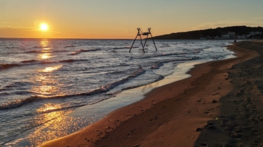 Ulcinj beach in the sunset