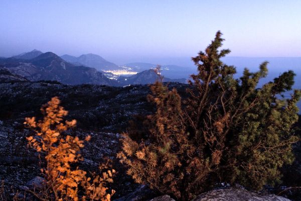 Sutomore evening panorama from Velji Kosmač mountain: Credit Darii