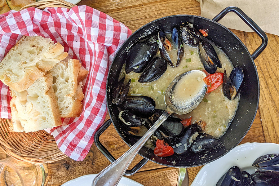 Buzara style mussels - seafood dish