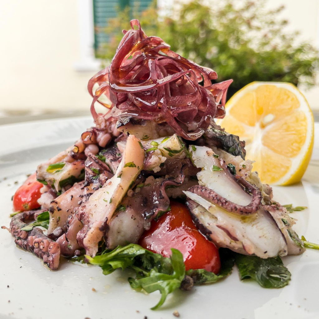 Octopus salad - Theodorus Restaurant Tivat - seafood dish
