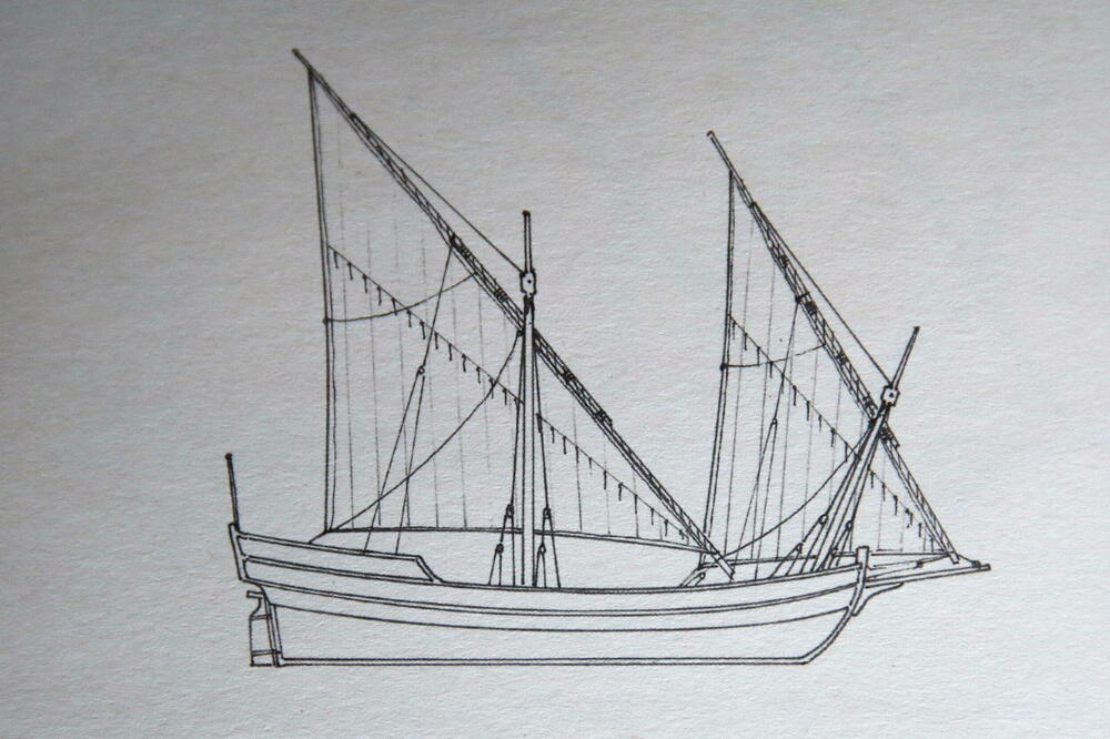 Traditional pirate boat from Ulcinj