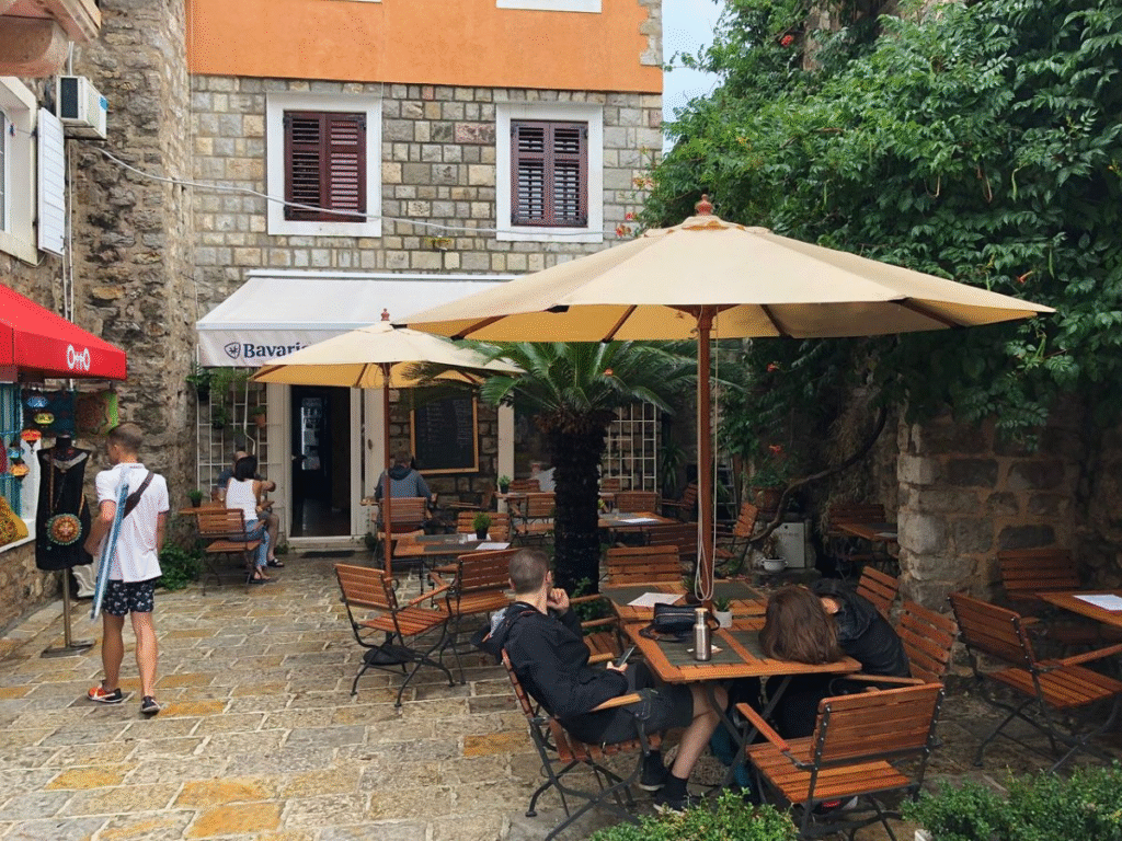Pasta bar courtyard