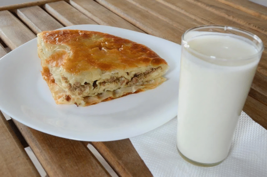 Burek with yoghurt